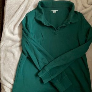 Uniform top green long sleeve